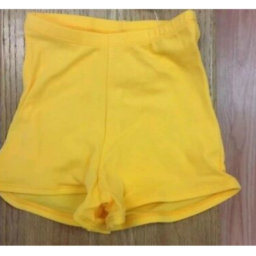 Body Wrappers gold yellow cheer shorts Adult M/Med